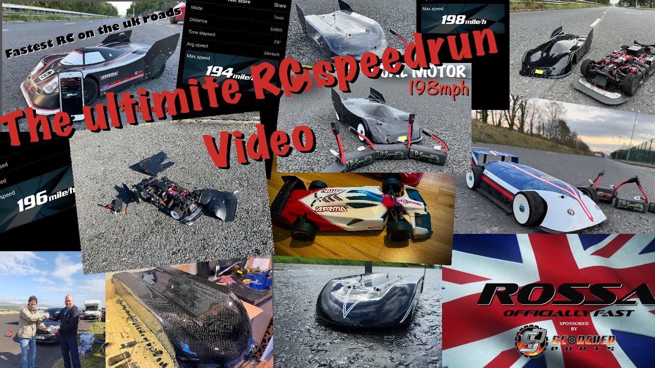 Ultimate RC speedrun video showing speeds from 100mph to an EPIC 198mph with Arrma infraction
