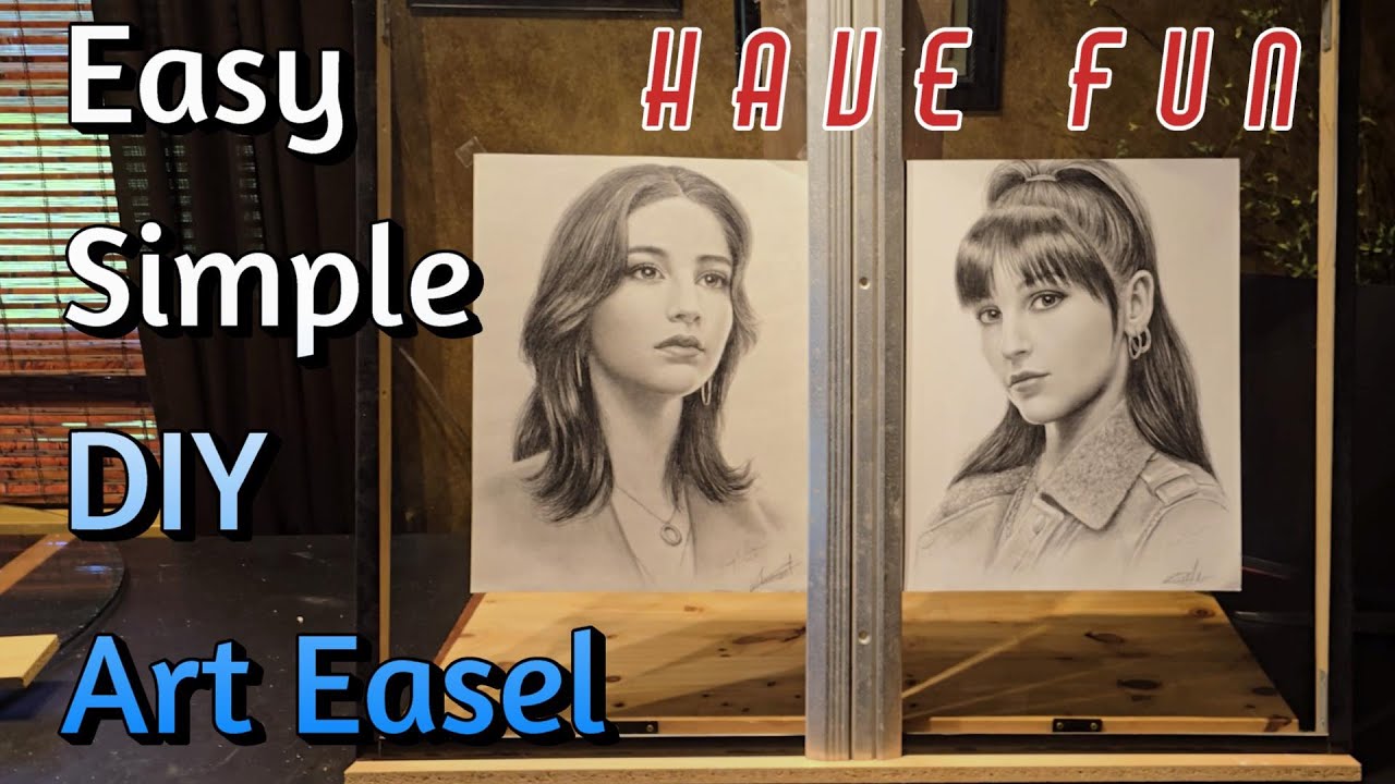 Easy, Simple, Effective DIY Art Easel for Drawing/Painting. Made from what I had around the house