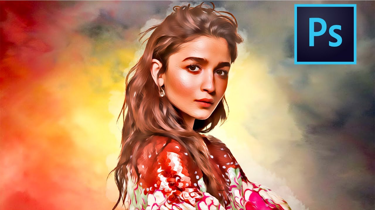How to create oil paint effect in photoshop | oil paint | alia bhatt | photoshop
