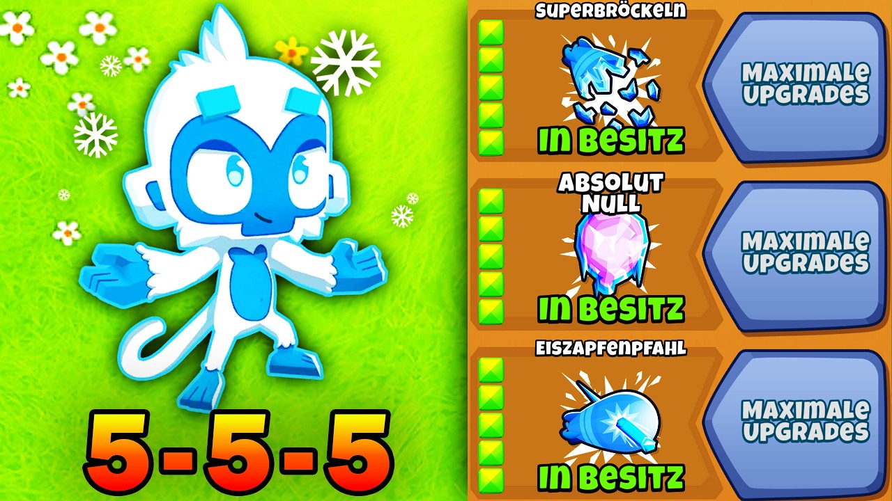 Wie weit kommt der 5-5-5 Eisaffe in BTD6?