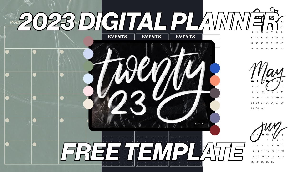 2023 DIGITAL PLANNER TEMPLATE [FREE DOWNLOAD] Setup Guide Hyperlinked GoodNotes & Notability on iPad