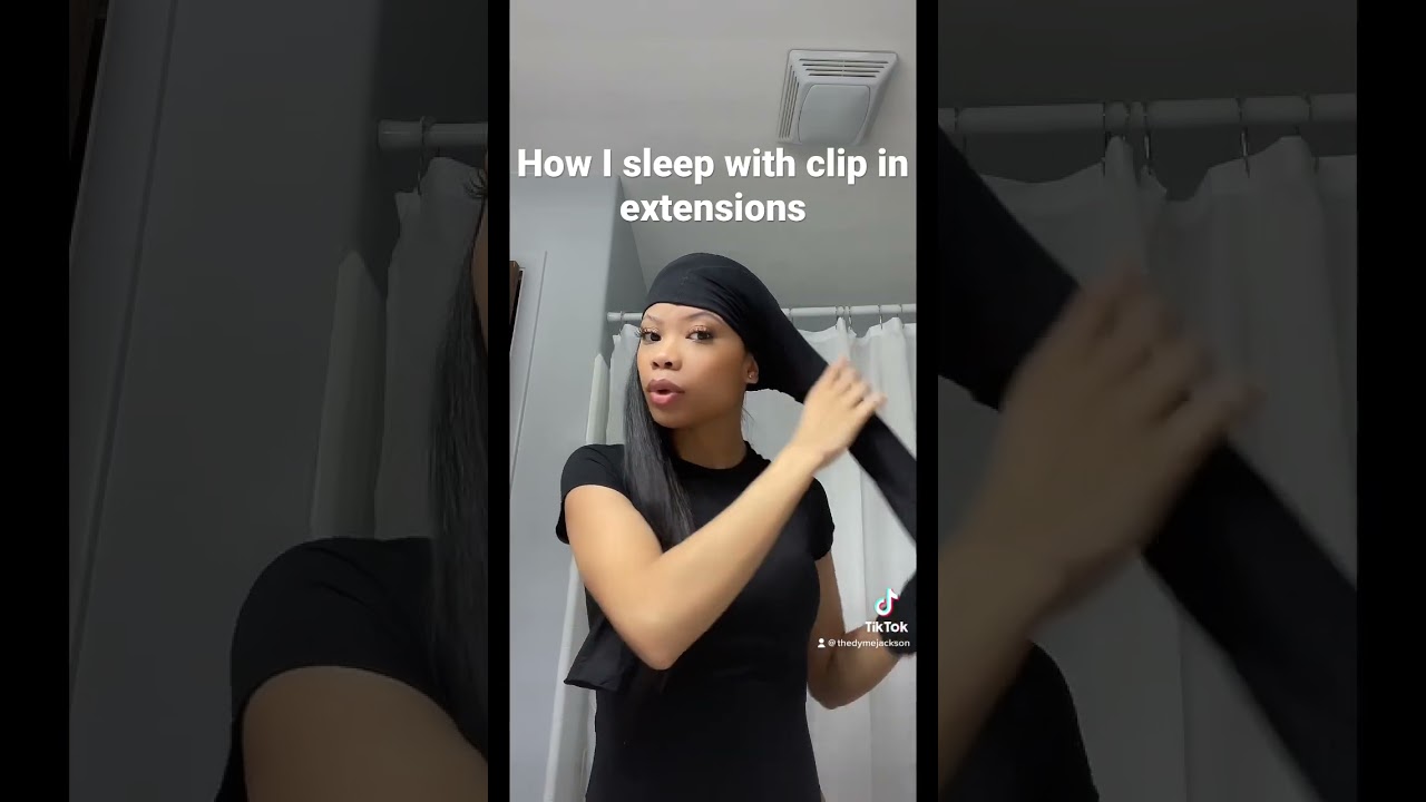 Как я сплю с накладными прядями на заколках #amazonhair #clipinextensions #hairhacks