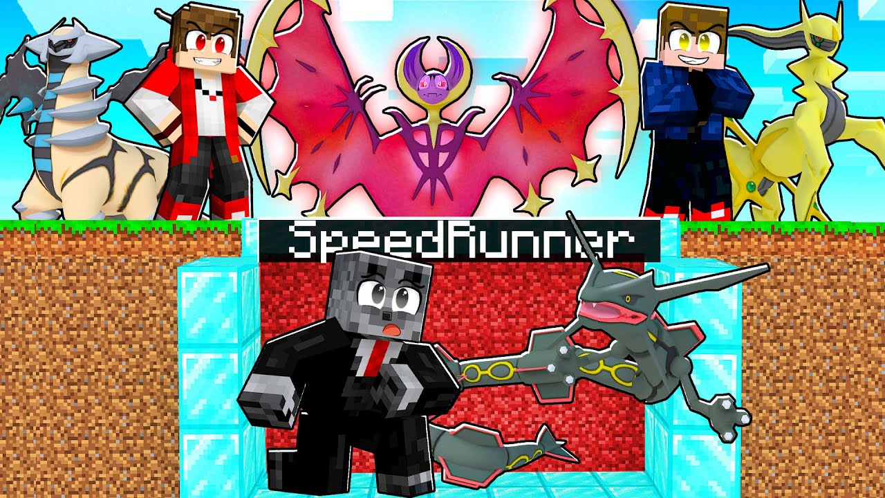 Minecraft Pixelmon Manhunt mas só vale Pokemon SHINY (1 Speedrunner VS 2 Caçadores)