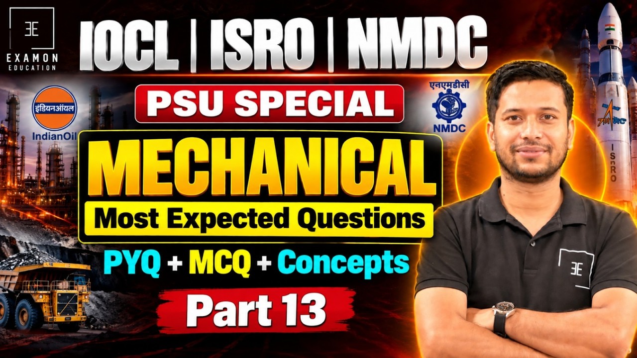 IOCL 2026 | ISRO 2026 🎯| PART-13 | Mechanical Most Expected Questions | PSU Special MCQ Practice |