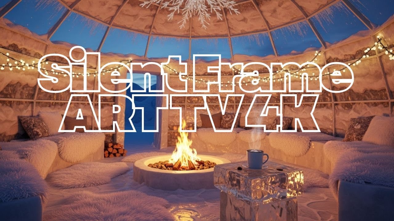 2 Hours of Silent Frame art tv: Cozy Igloo Sanctuary for Winter Slumber wallpaper 4K