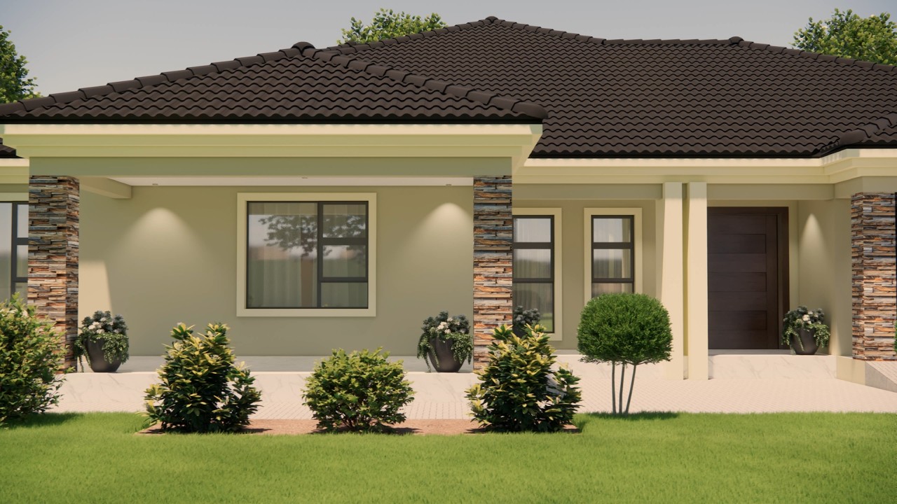 4 Bedrooms 5 bathrooms Double Garage House plan