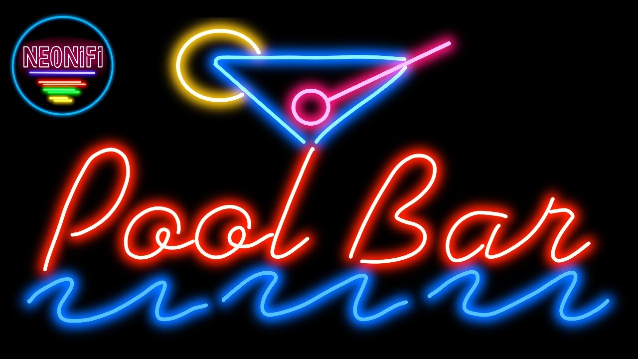 Pool Bar Neon Sign - 10 Hours - OLED Safe