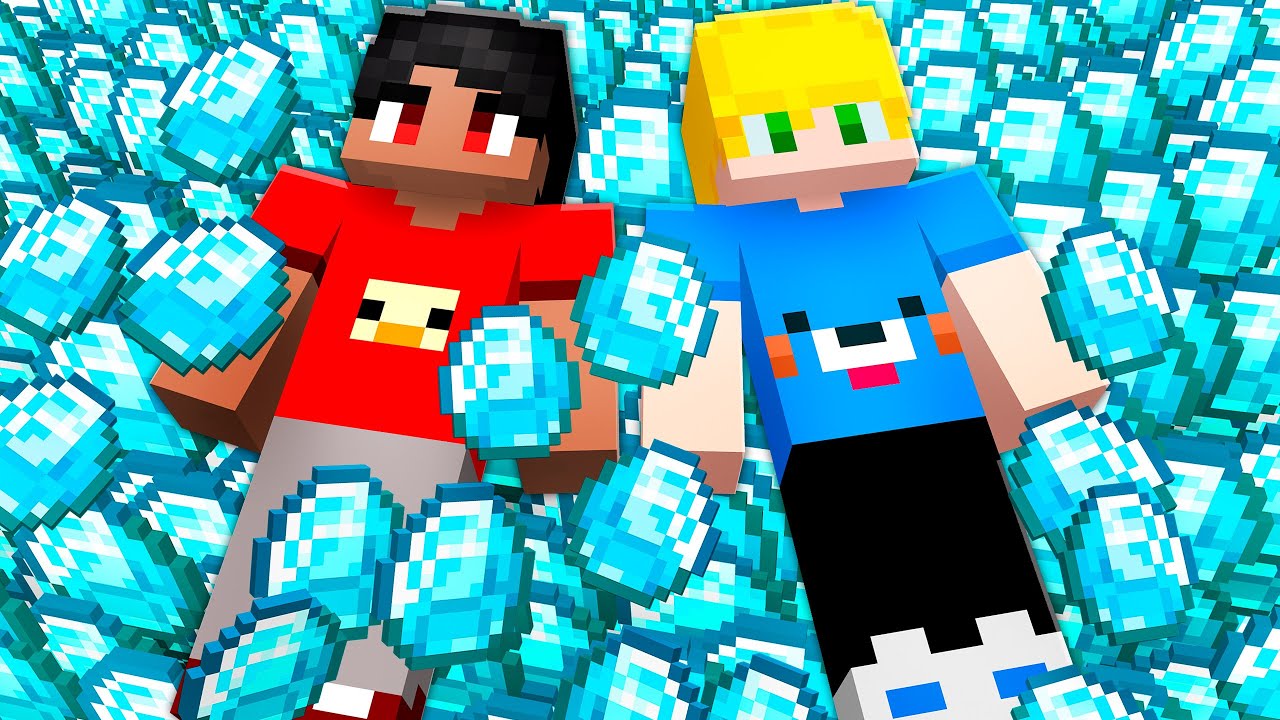 TENHO 1 BILHÃO de DIAMANTES no Minecraft!