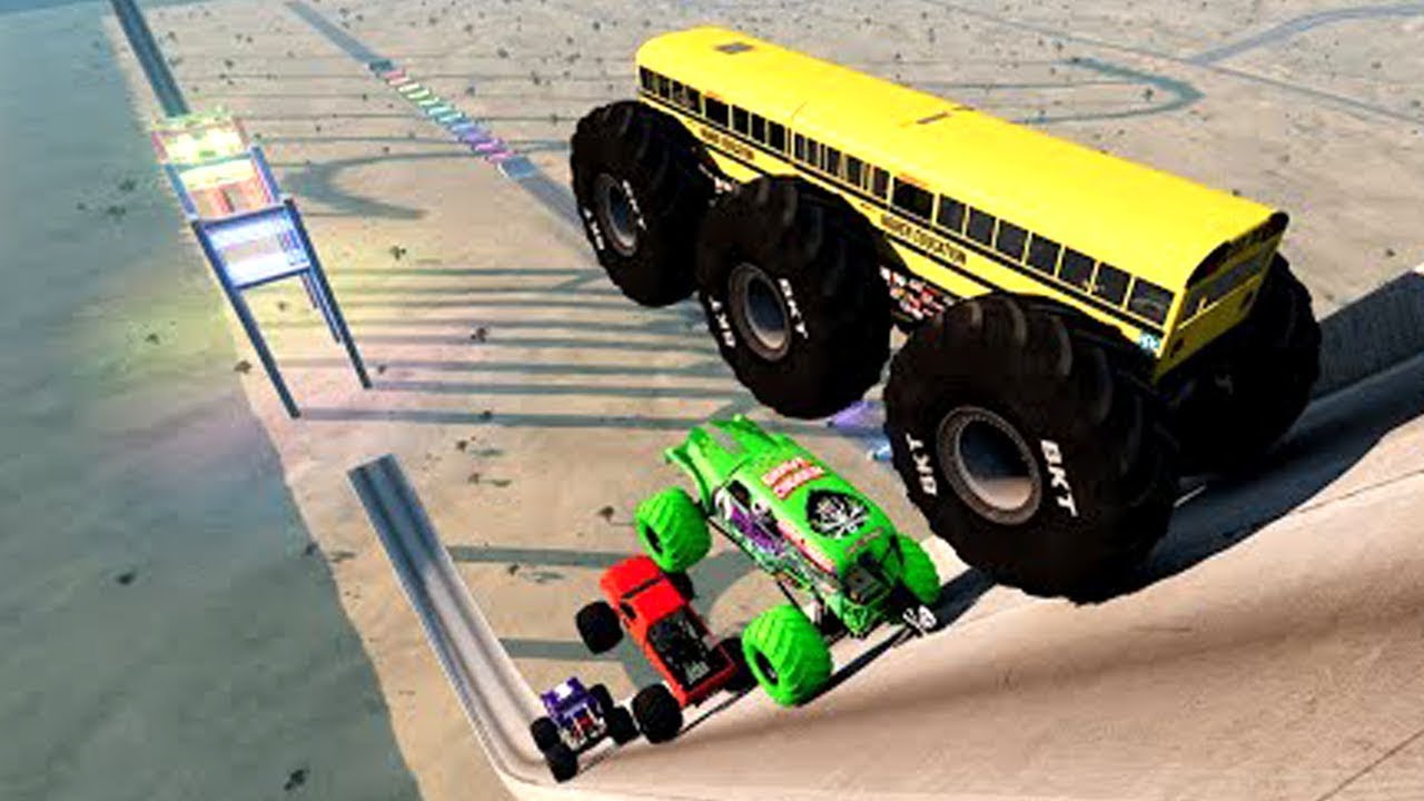 BNG Random K - Epic Hight Speed monster trucks Jumps #0003   | BeamNG Drive #beamngdrive #beamngmod