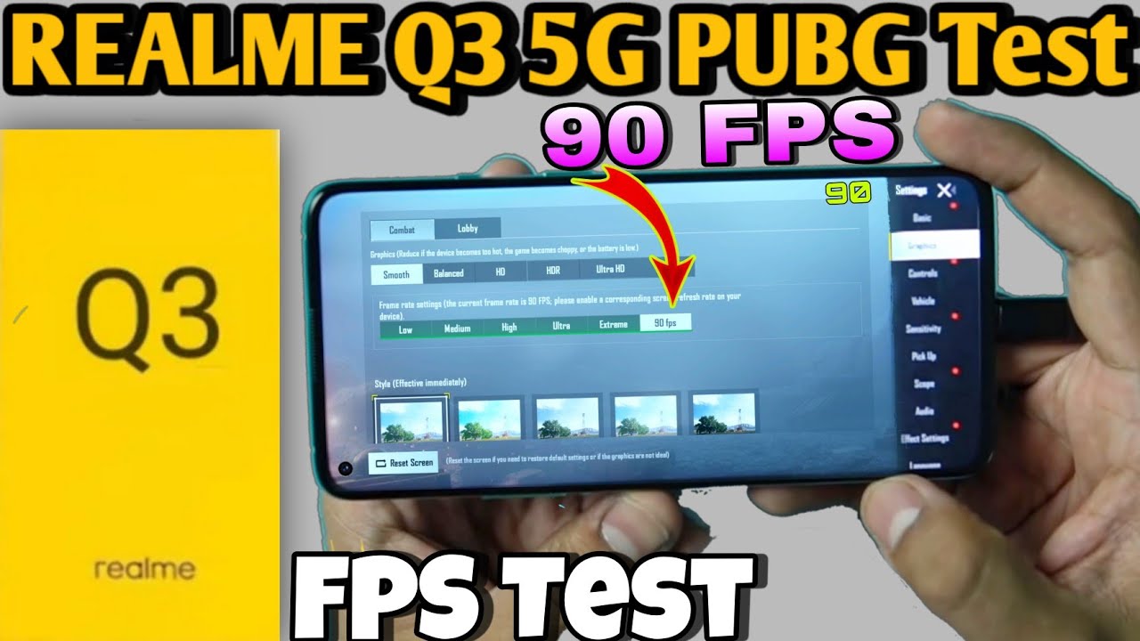 Realme Q3 5G PUBG Test 💥💪| Realme Q3 Pubg graphics settings sD750G | Realme Q3 5G Unboxing