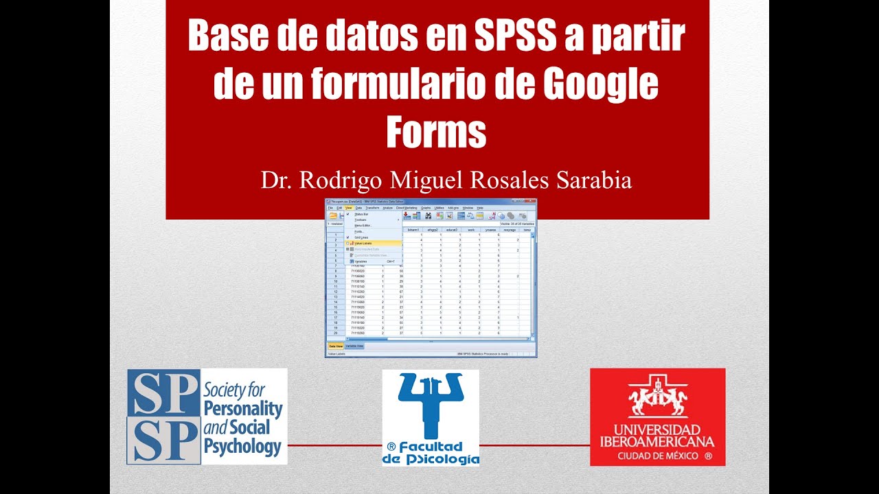 Clase: Generar base de datos en SPSS a partir de un formulario en Google Forms