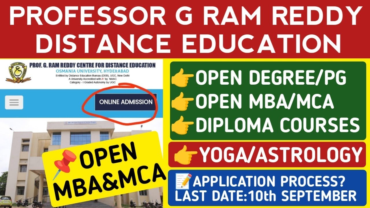 Professor G Ram Reddy Distance Education 2024 Notification/PGRRCDE Notification@StudentUpdates247