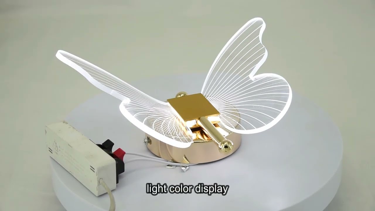 Butterfly Led Wall Light For Bedside Stair
