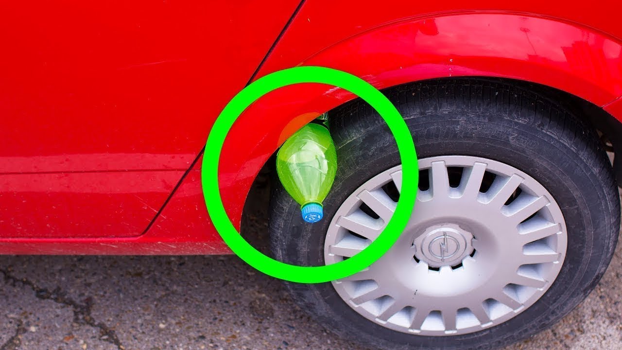 Si Ves Una Botella De Plástico En Tu Neumático, ¡Estás En Peligro!