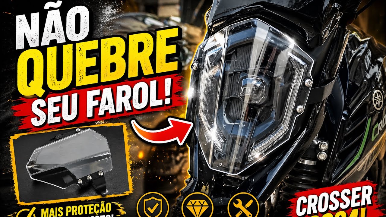 Protetor de farol (versão  acrílico) para xtz crosser 150 2024