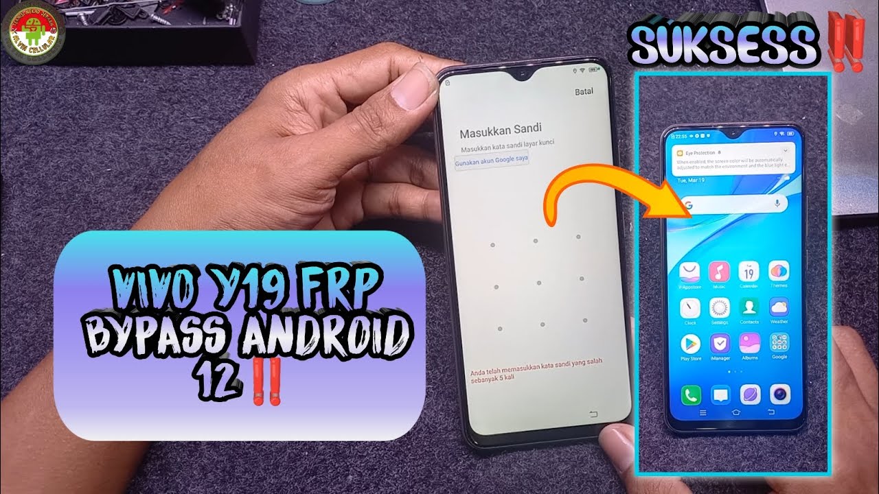 VIVO Y19 FRP BYPASS ANDROID 12 TANPA PC‼️