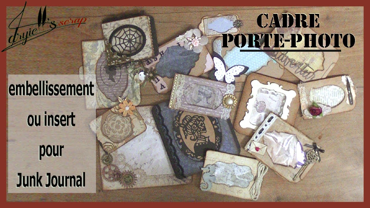 Cadre Porte-photo  pour embellissement ou insert pour Junk Journal