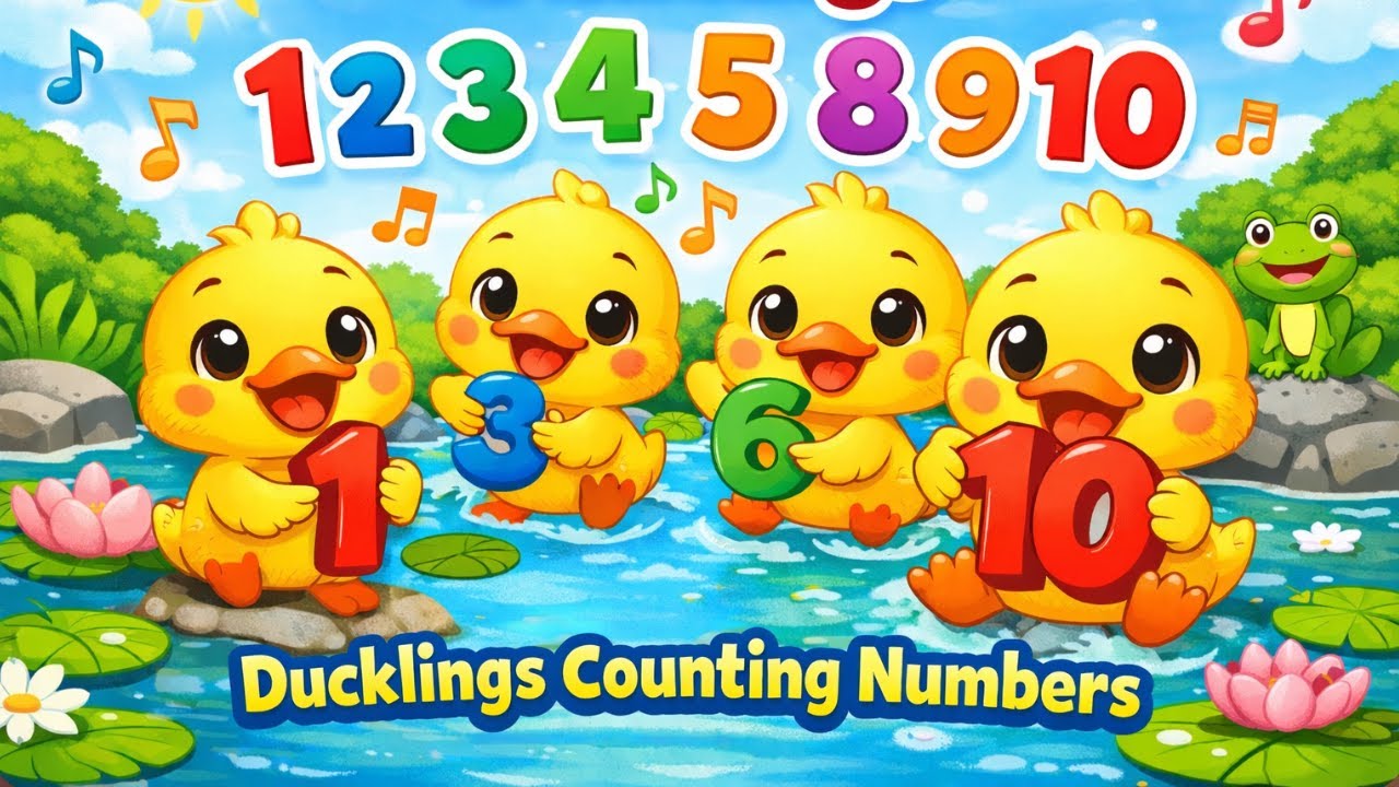 🦆 Ducklings Counting Numbers | Learn to Count 1–10 | Fun Kids Song | Zizi Kids English