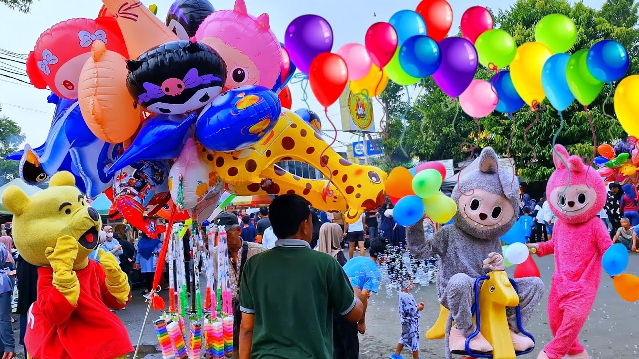 LAGU BALONKU ADA LIMA VERSI BALON KARAKTER LUCU DAN BADUT LUCU