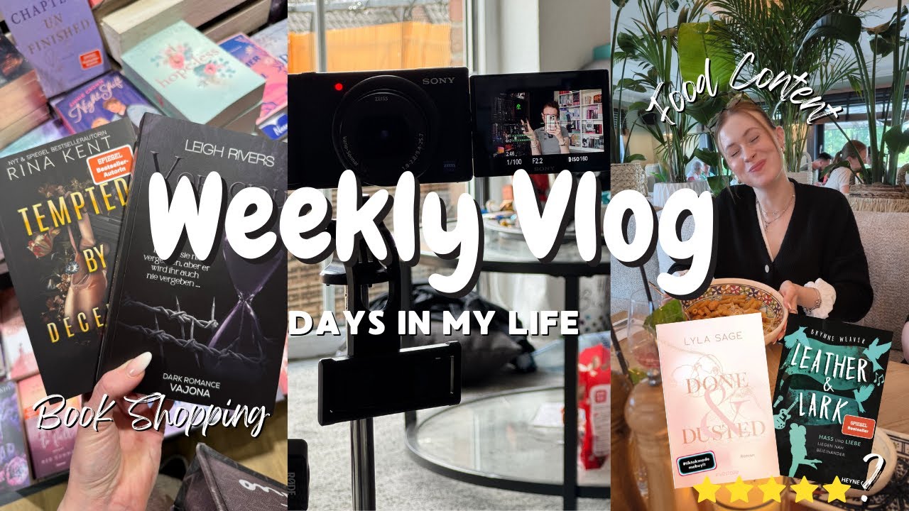 Weekly Vlog als Buchmaus🎀 | Viel Essen, Bookshopping, Make-up Routine,....
