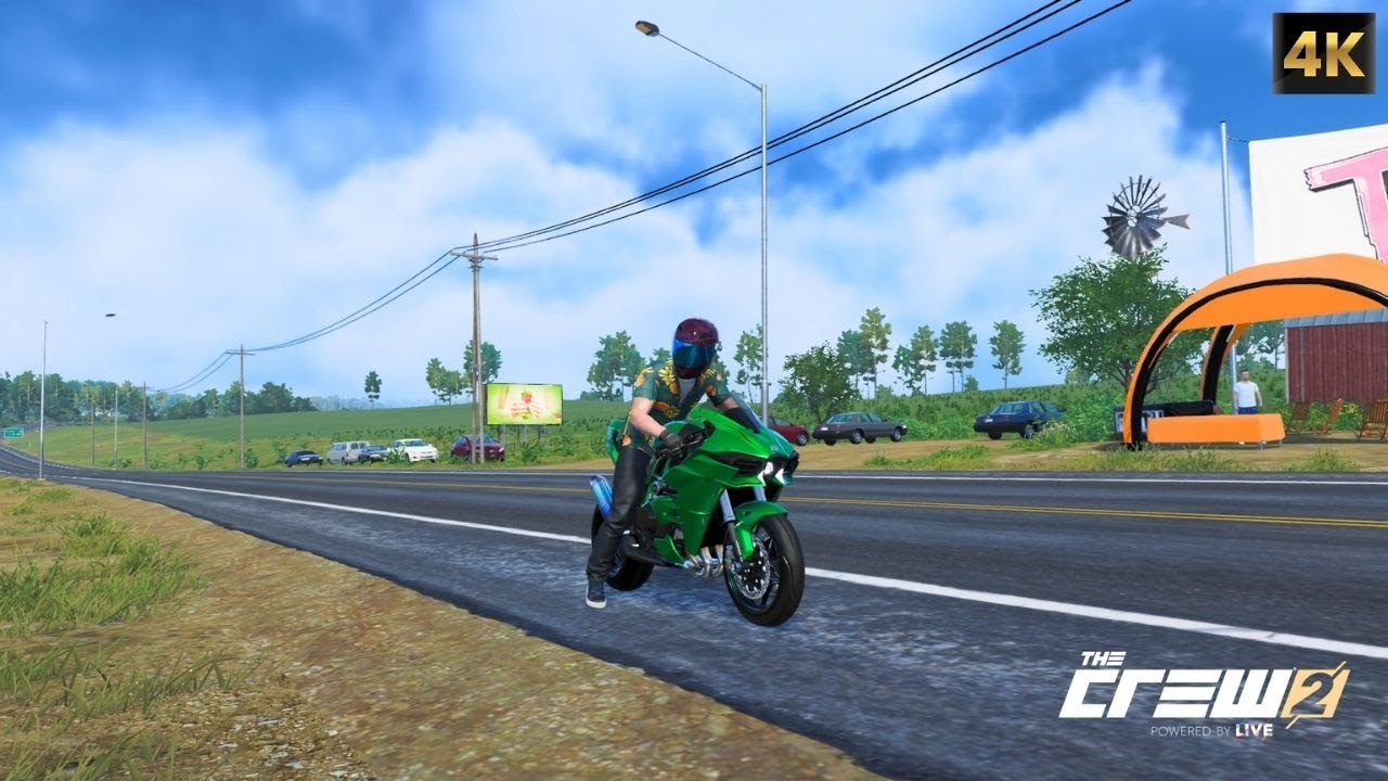 Kawasaki Ninja H2R 3rd Person Ride | Ultra Realistic Highway Run | The Crew 2