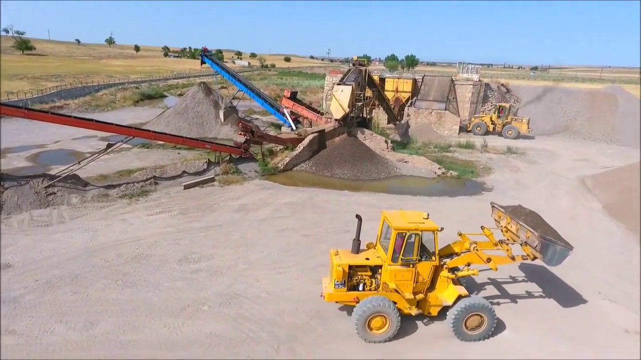 Erçalışkan hafriyat kum çakıl şantiye havadan çekim :)