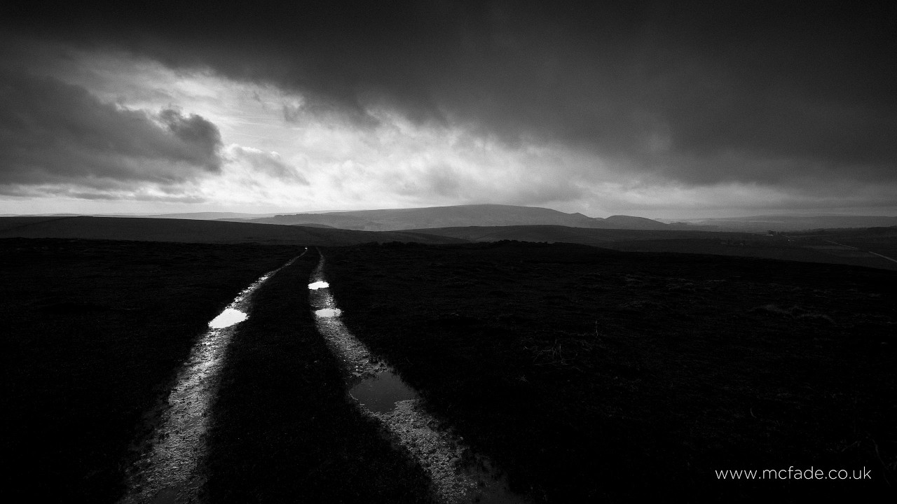 Editing a high contrast black and white landscape