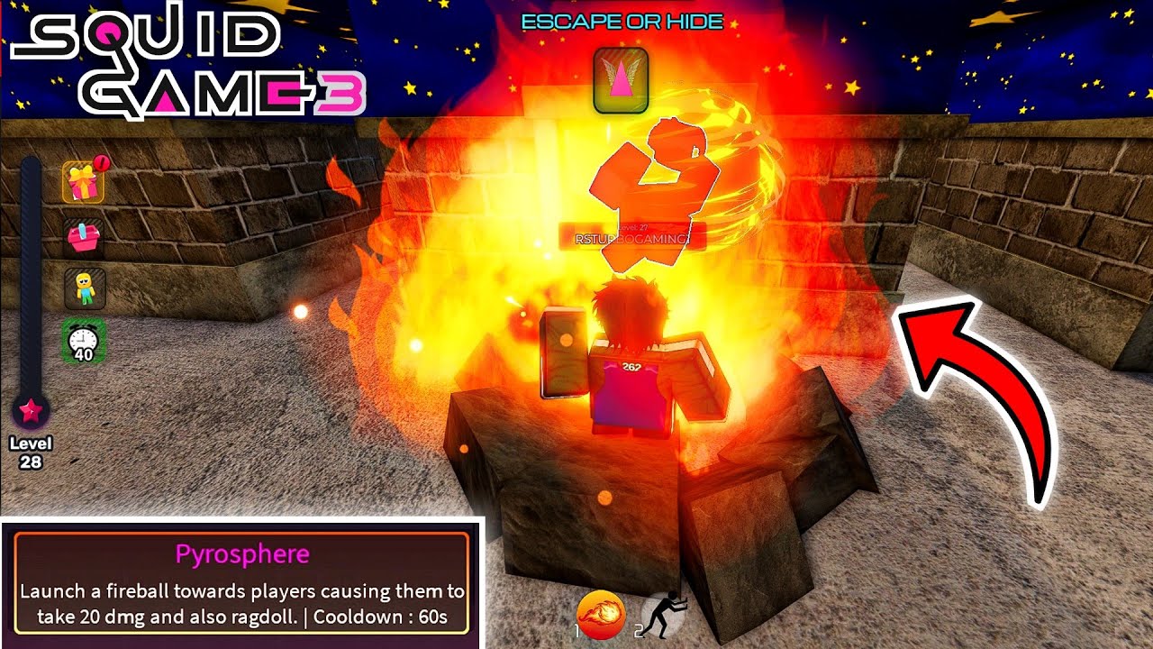 Squid Game 3 -🔥 PYROSPHERE Epic Power Roll (Full Walkthrough) - Roblox