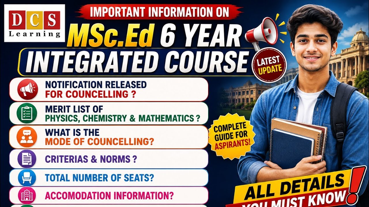 Important Information - MSc.Ed 6-Year Course Counseling Notification // RIE MYSORE (NCERT)