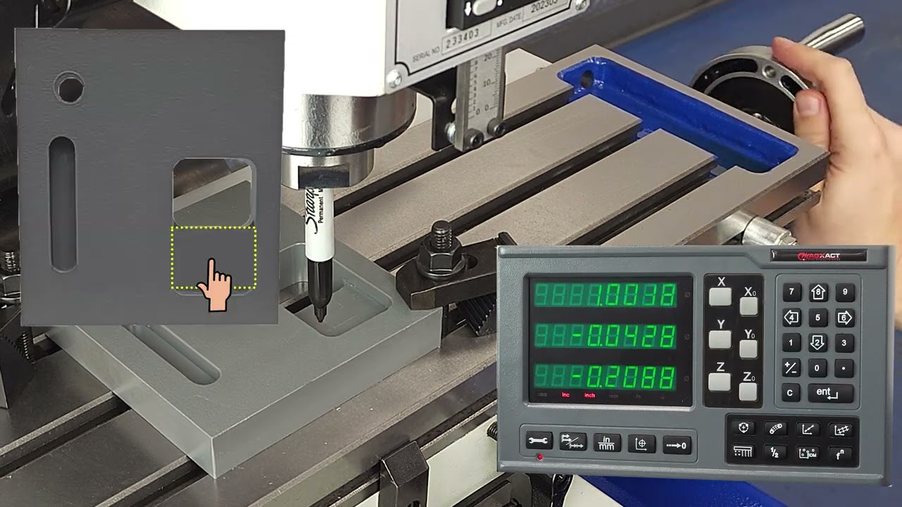 MagXact Mill DRO (Digital Read-Out) Basic Functions Overview - Precision Matthews Media