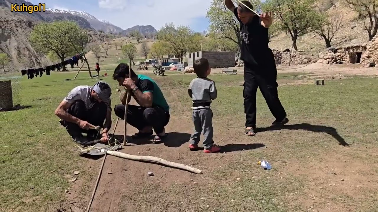 Nomadic Life in the Mountains | Collecting Sand to Build a House 🏔️