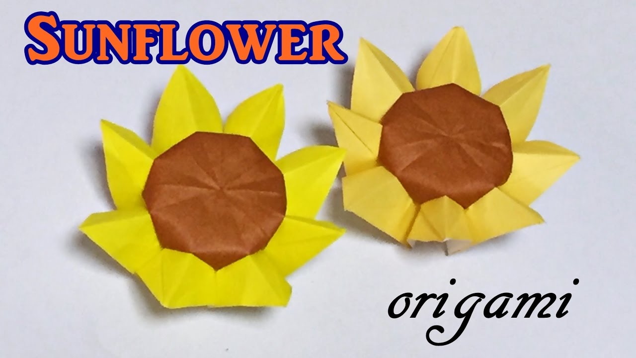 Amazing origami sunflower easy but cool | How to make a paper flower | origami tutorial