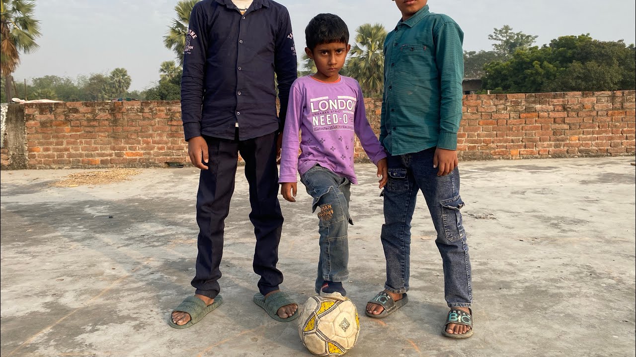 Playing football chhat pe😧