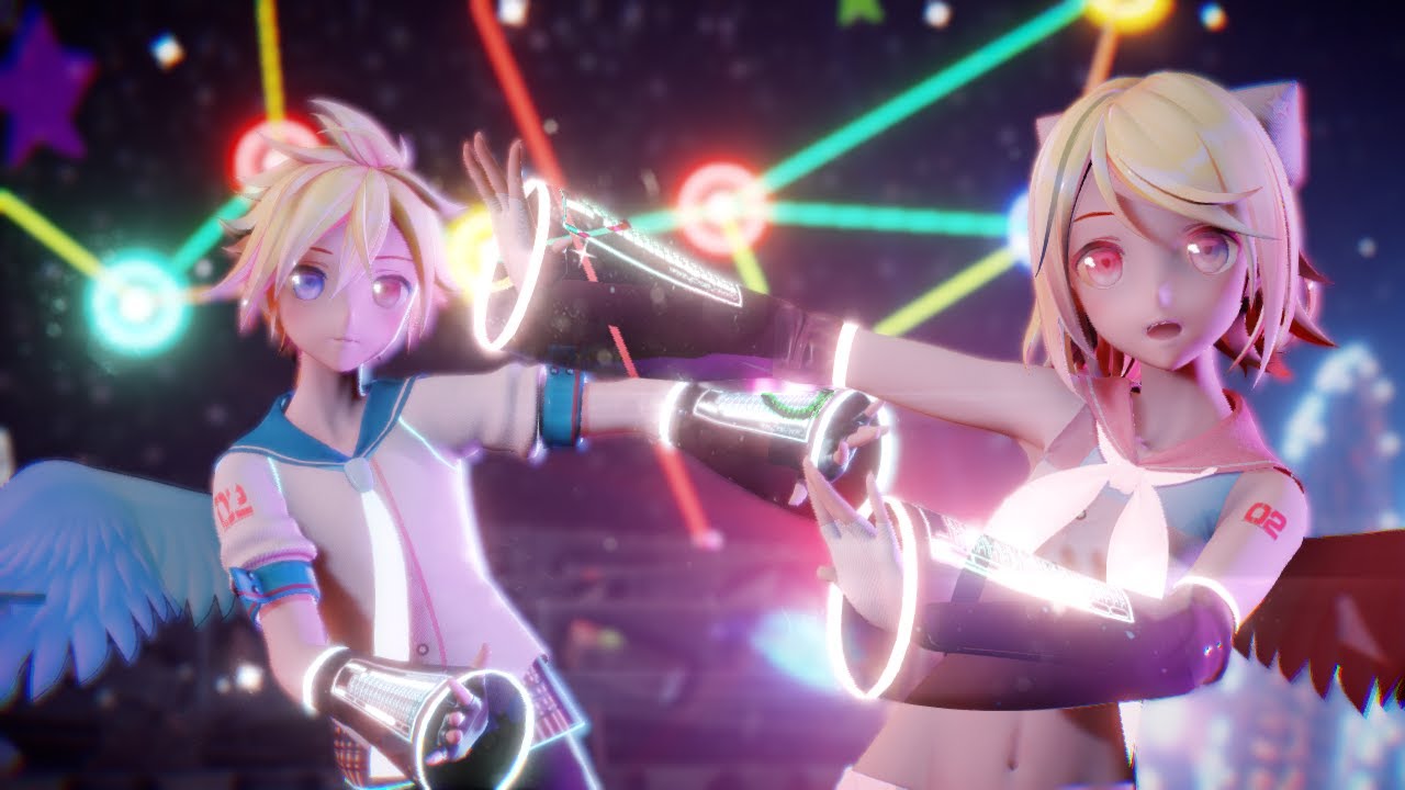 {MMD} Electric Angel (Gigap Remix)【YYB Electric Angel Rin and Len】