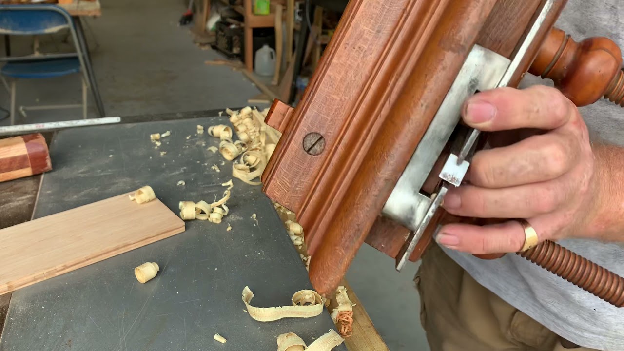 Using an 1800s plough plane