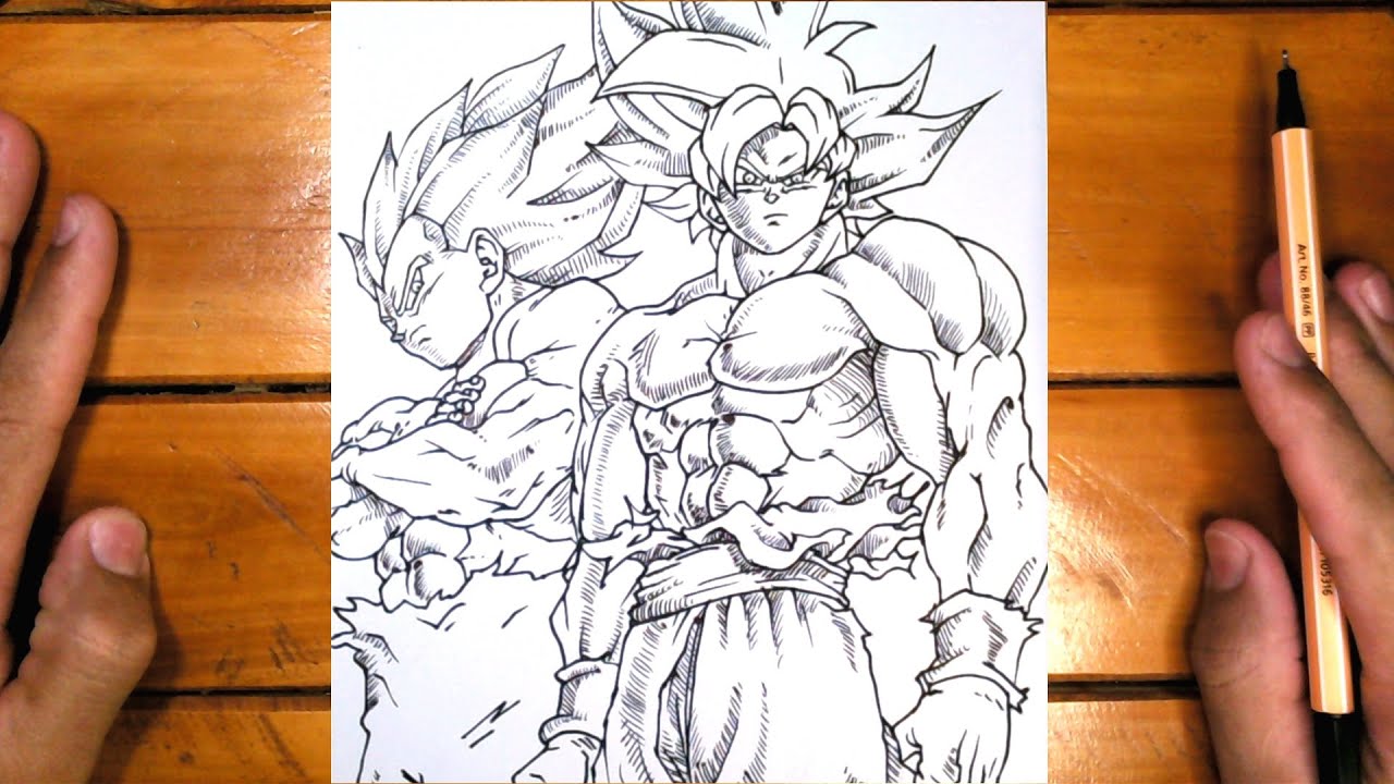 Cómo dibujar EL Goku Higher Instinct y Vegeta Blue Evolution