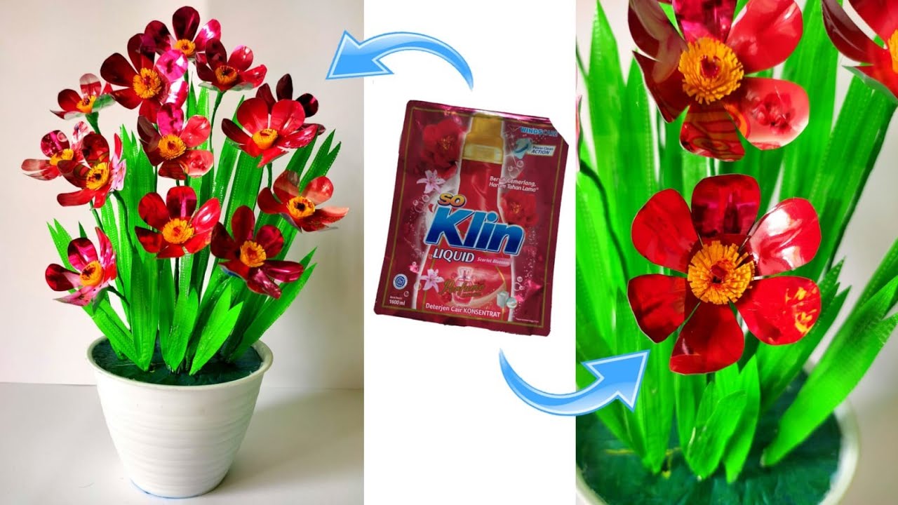 Ide Kreatif jadi Bunga Cantik dari Plastik  Kemasan  Sabun Cair