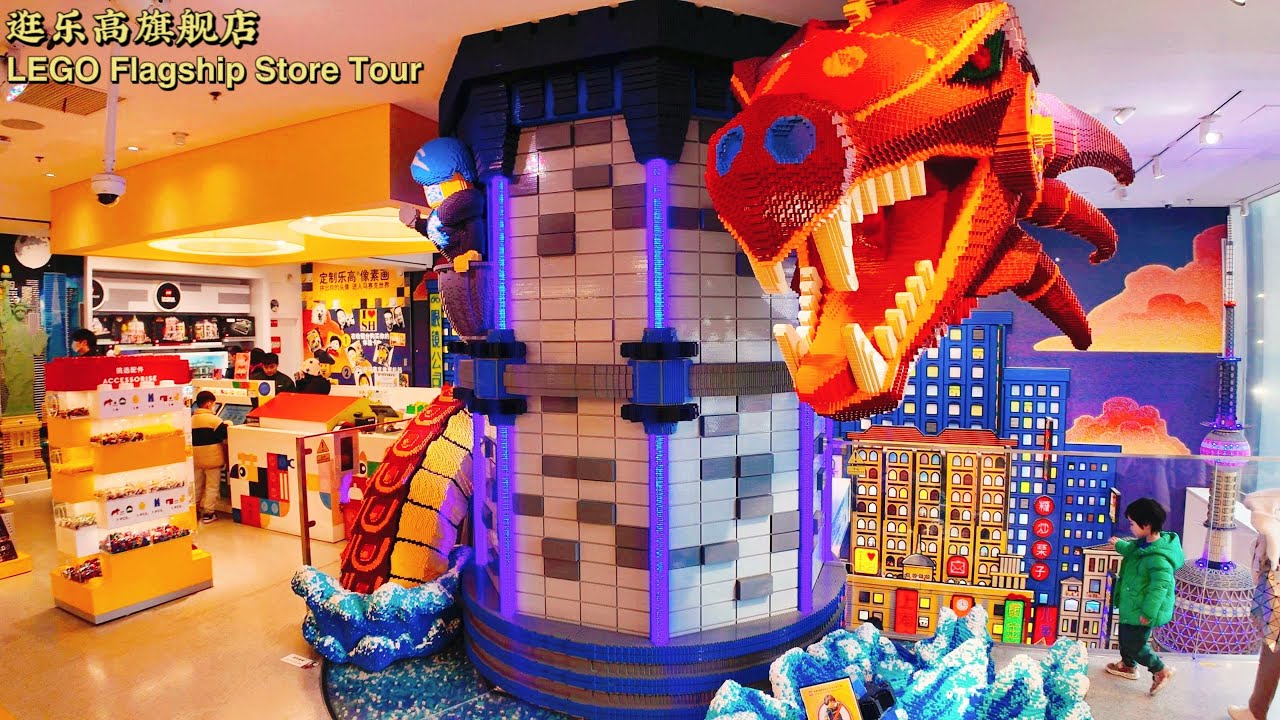 Shanghai's Largest LEGO Tour in downtown-LEGO Flagship Store,Lego blocks Paradise,in People's Square