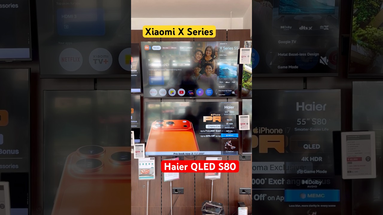 Xiaomi X Series TV Vs Haier QLED TV S80 4K TV 🔥