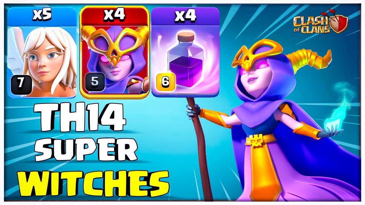 Cwl Attack ! Th14 Super Witch Attack ! Th14 Attack Strategy ! Th14 Legend Strategy ! Th14 Zap Attack