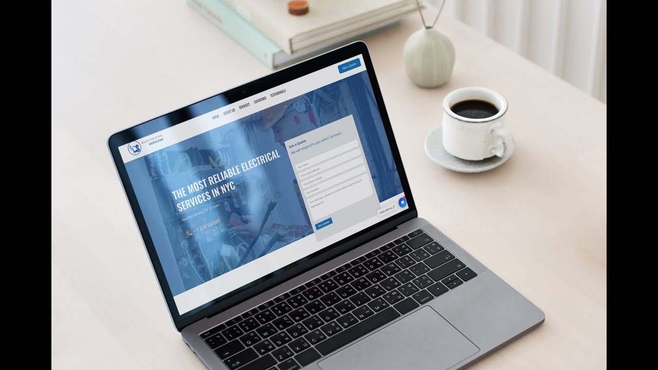 ELECTRICIAN SERVICES website template Wordpress