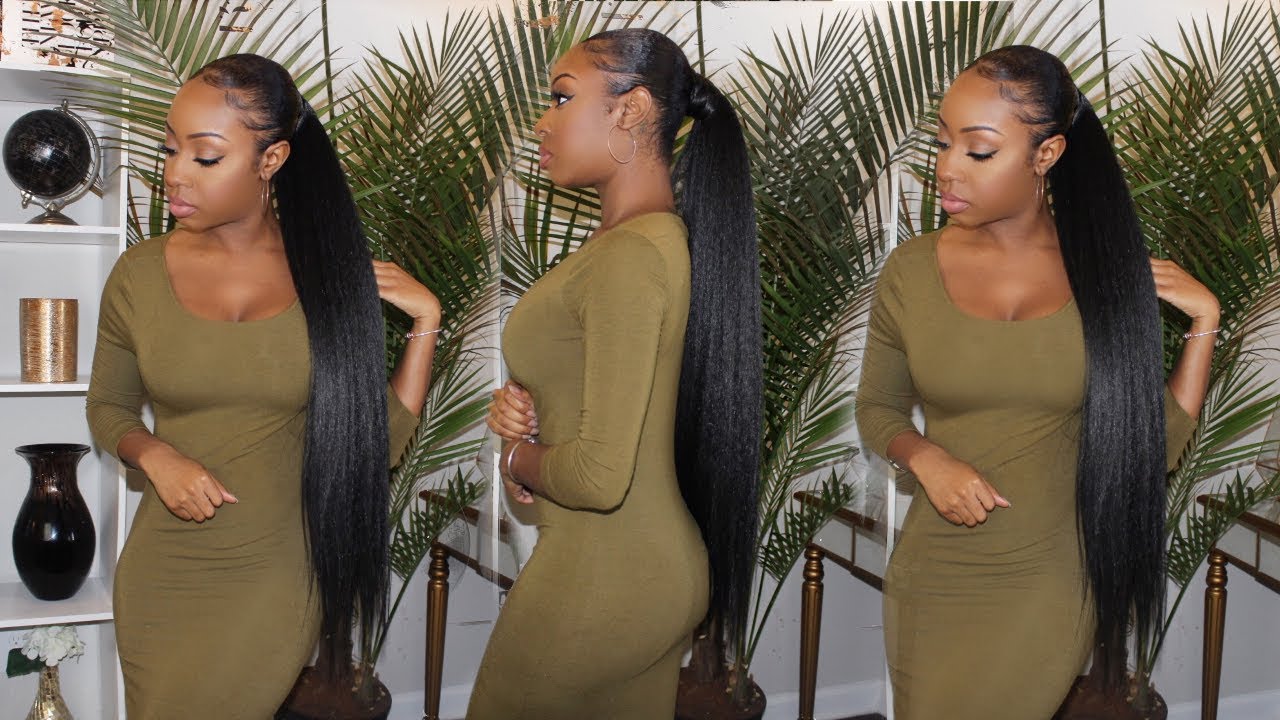 Super Sleek Long Ponytail for Natural Hair| Slick Ponytail for Type 4 Hair, Natural Hairstyles