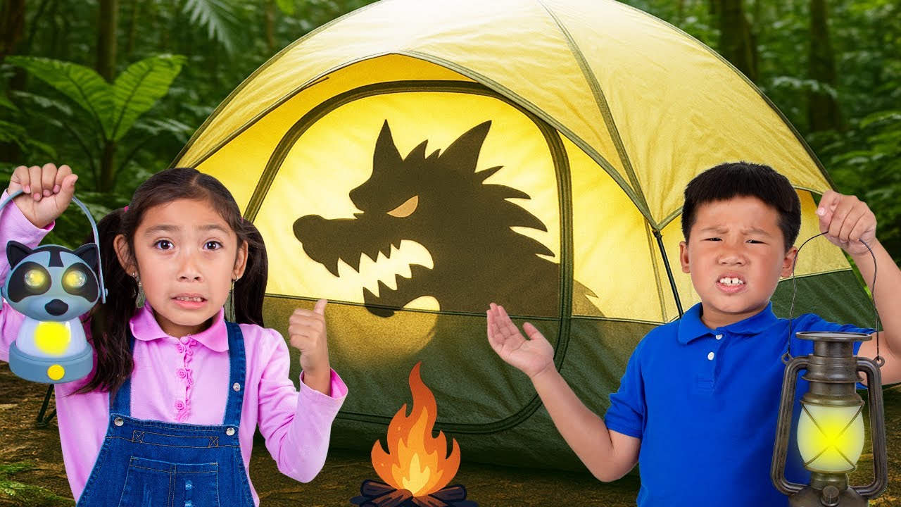 Kaden i Maddie uczą się być odważni &ndash; przygoda na kempingu! 😱⛺️