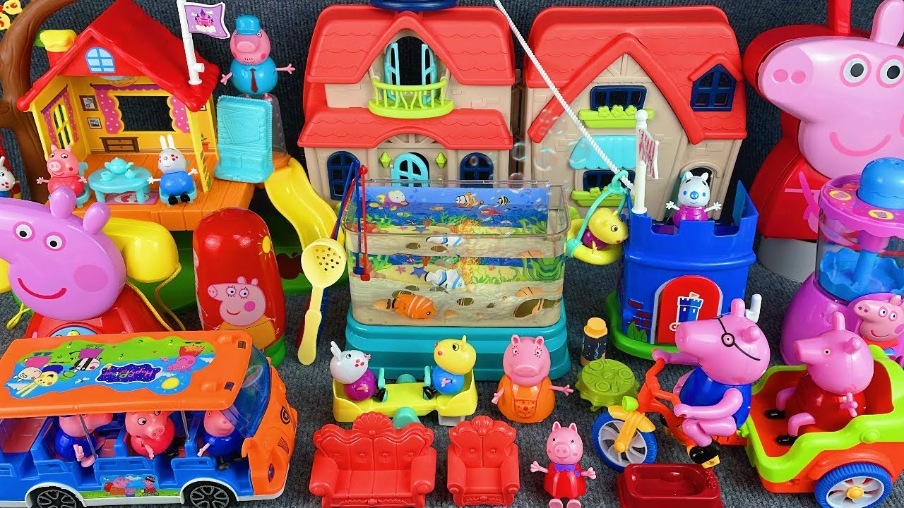 10 Minutes Satisfying with Unboxing Peppa Pig Playground & Fishing Play Set Review Toys | ASMR