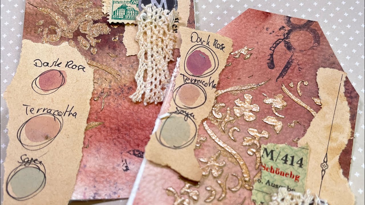 Junkjournal Tags Mixed Media Vintage Tags 