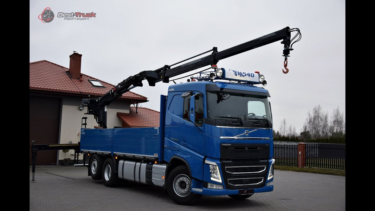 VOLVO FH 540 euro 6 rok 2018 HDS HIAB K177 pro 7x2 full air- caly na poduszkach / skrzynia 6.7 m / 