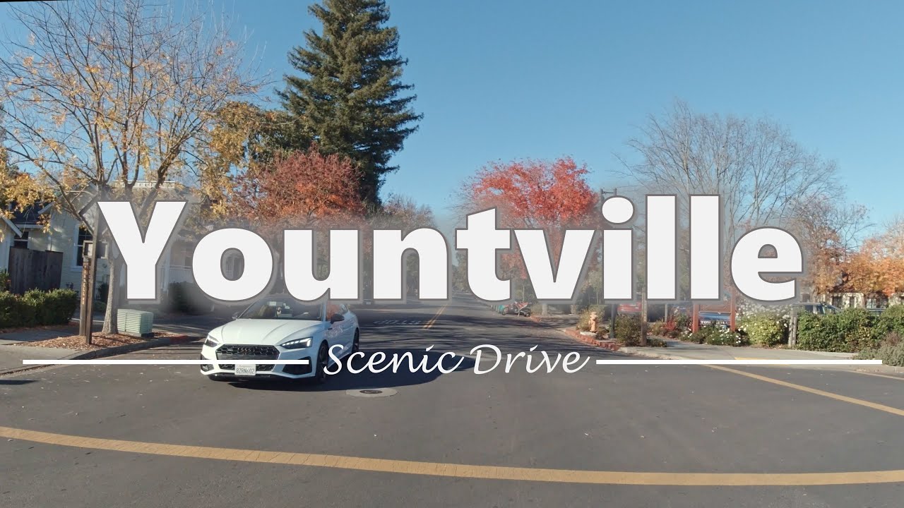 Driving in Downtown Yountville, California - 4K60fps