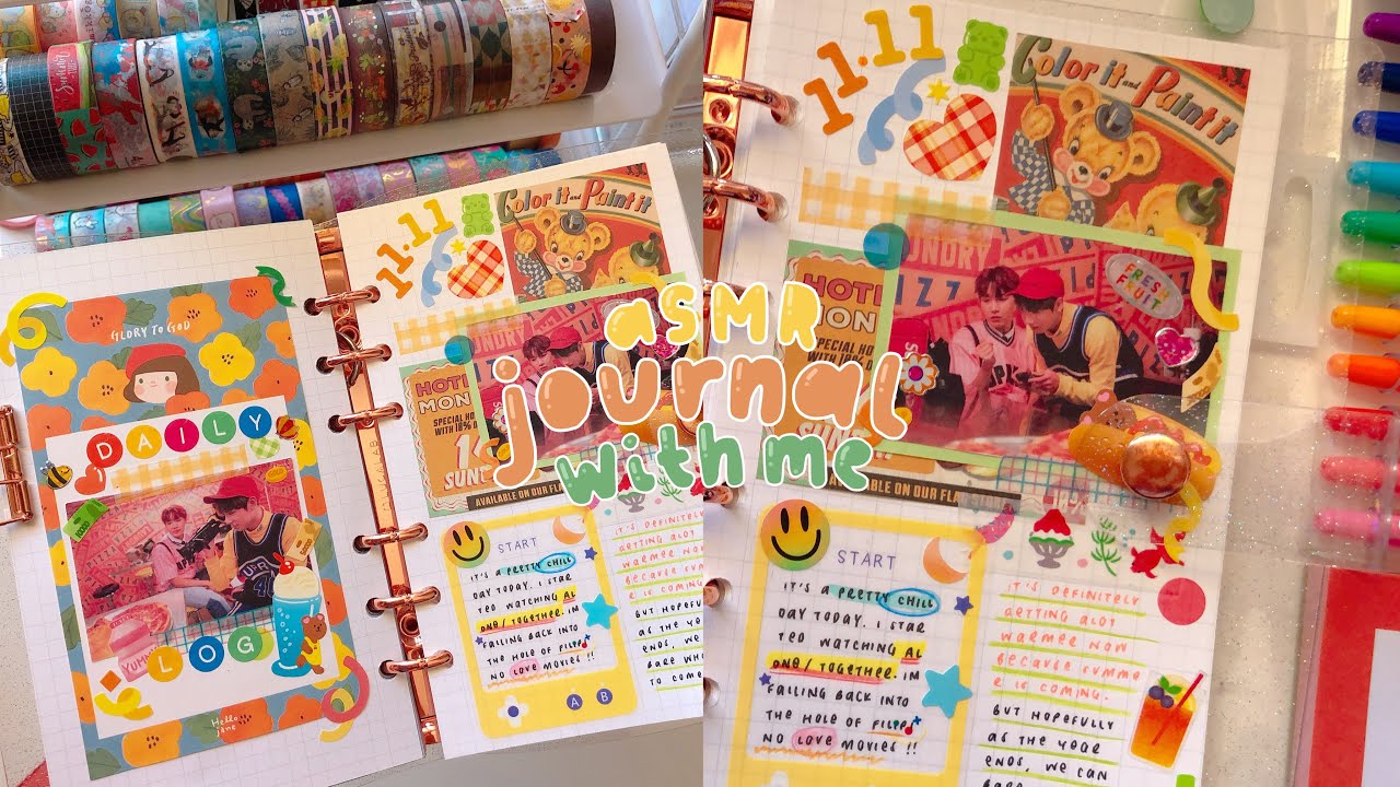 asmr real sound journal with me #14: daily log ☀️