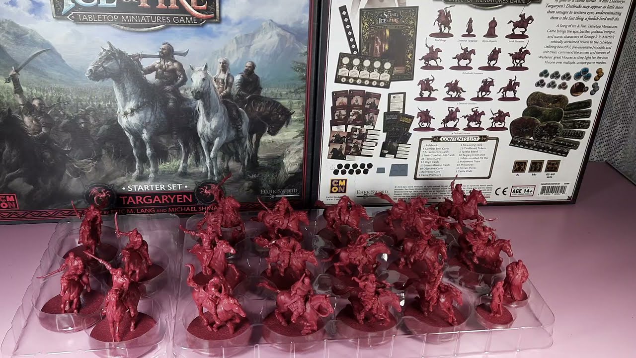 Targaryen starter set cmon asoiaf unboxing closer look at miniatures