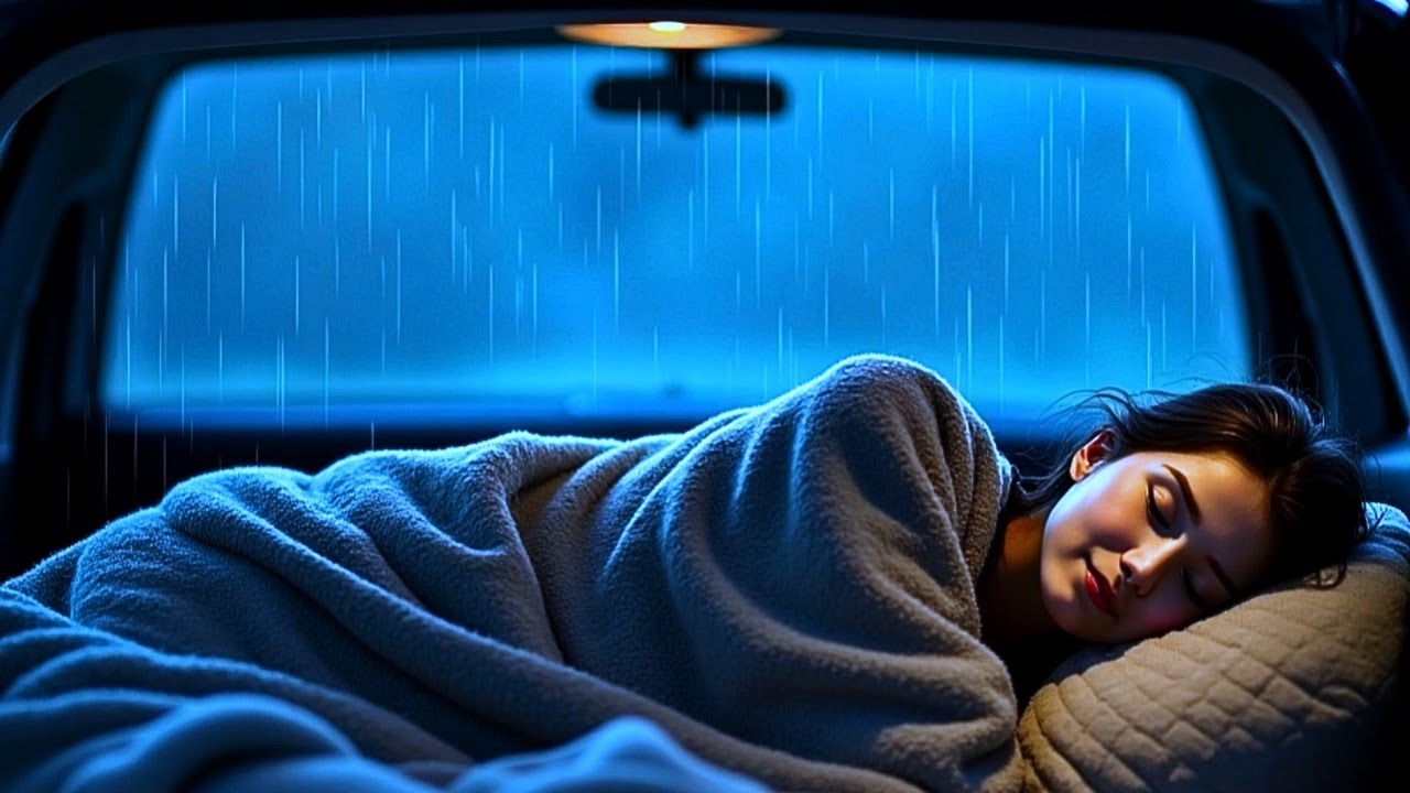 Healing Rain Sounds in Car Trunk | Sleep Fast & Let Go of Anxiety